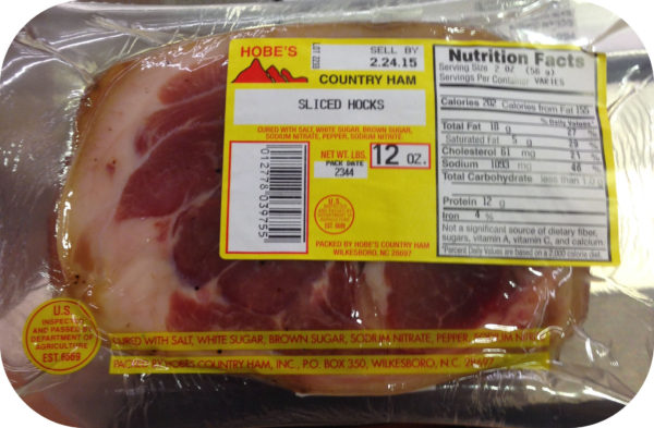 Hobes Country Sliced Pork Hocks Meat 12 Oz. Stew Country Ham Beans Seasoning-0