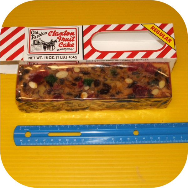 Old Fashion Claxton Regular Fruitcake 1 pound Fruit Cake Holiday Walnuts Log-19415