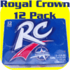 12 pack of RC Cola Cans Royal Crown soft soda pop drink-9112