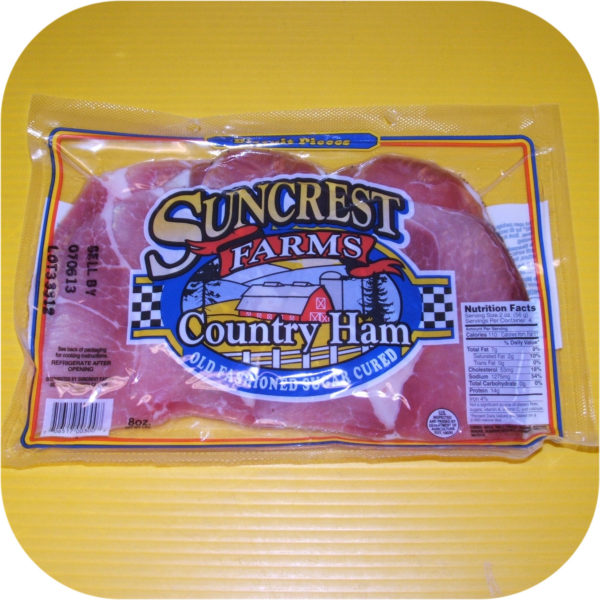 Suncrest Farms Old Fashioned Sugar Cured Country Ham Pork Slices Biscuit Pieces-0