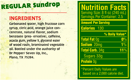 12 pack of SUN DROP Cans citrus cola pop drink SUNDROP Soda-9104