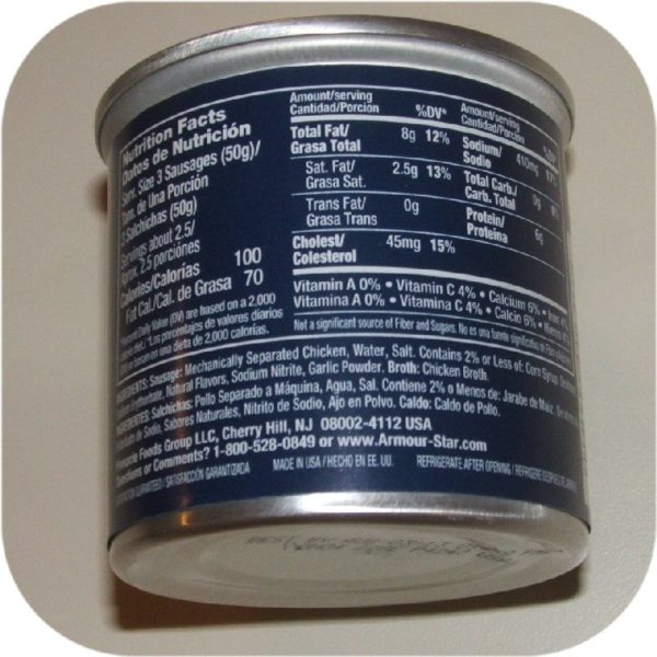 Chicken Armour Star Vienna Sausage 5 oz Can Meat Food-18544