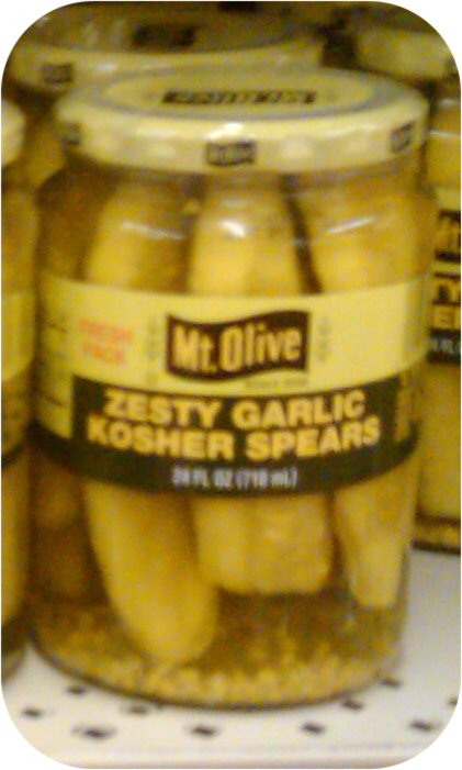 Mount Olive Zesty Garlic Kosher Spears Pickles 24 oz Mt-0