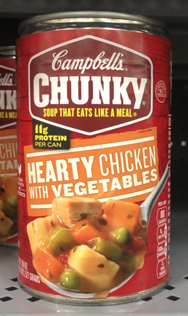 12 Campbell’s CHUNKY Hearty Chicken with Vegetables Soup 18.6 oz Cans ...